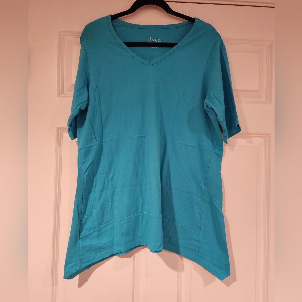 Denim & Co stretchy blue top